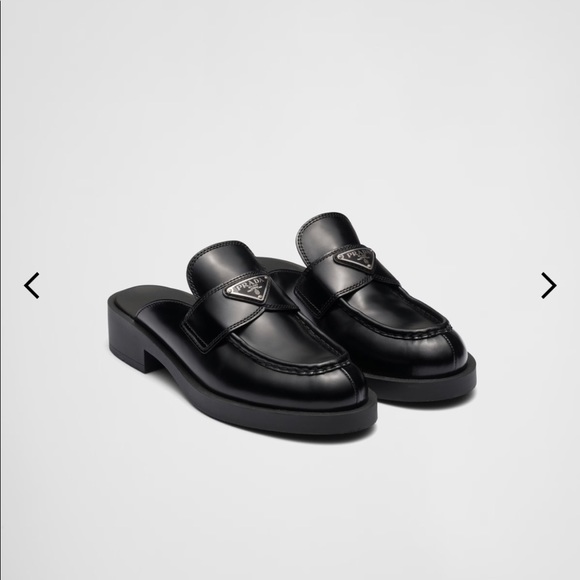 Prada chocolate brushed leather mules - Picture 1 of 7